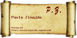 Pavle Zinajda névjegykártya